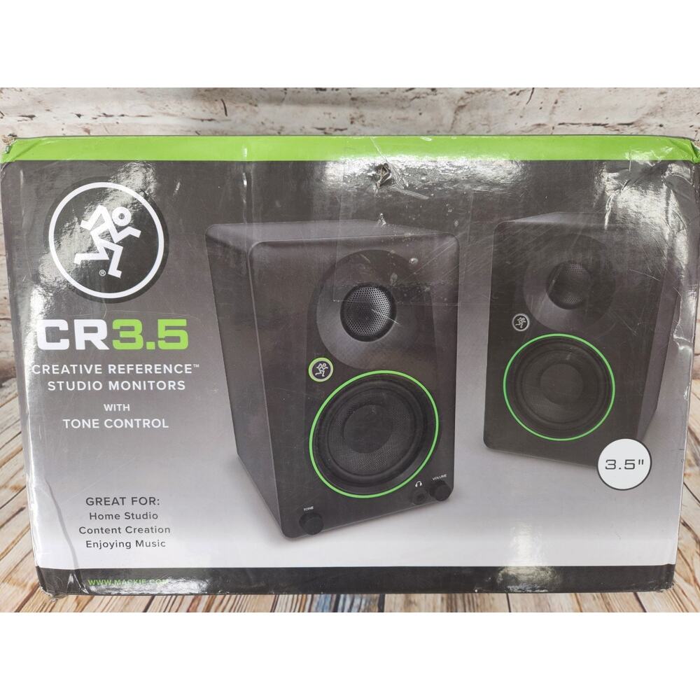 Pair Mackie CR3.5 3.5" Powered Studio Monitors Speakers w/ Tone Control NEW